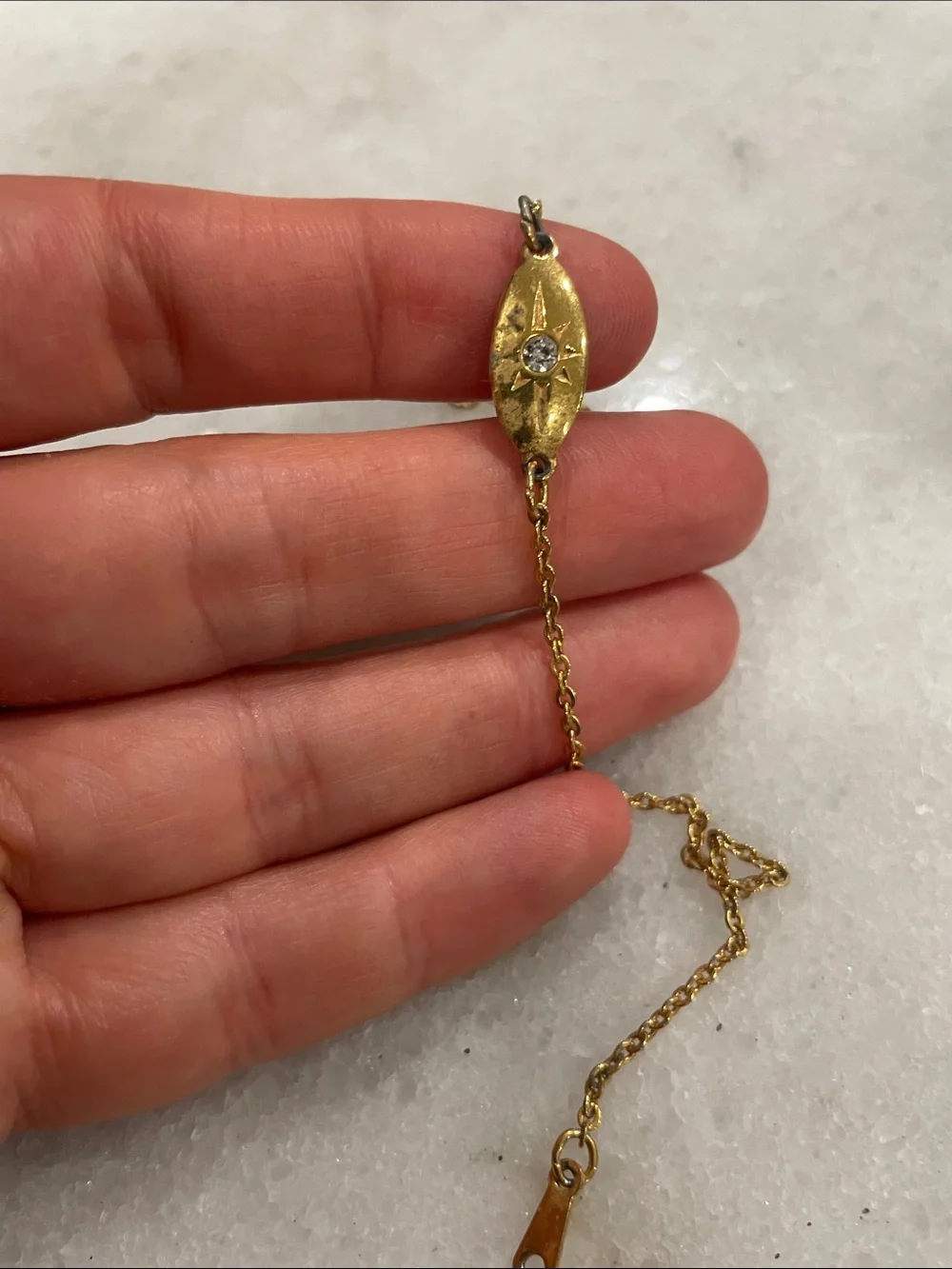 Gold Marquise Pendant Necklace - Elegant Women’s Jewelry